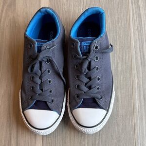 Converse All Star Junior Charcoal/Blue Sneakers Size 4.5